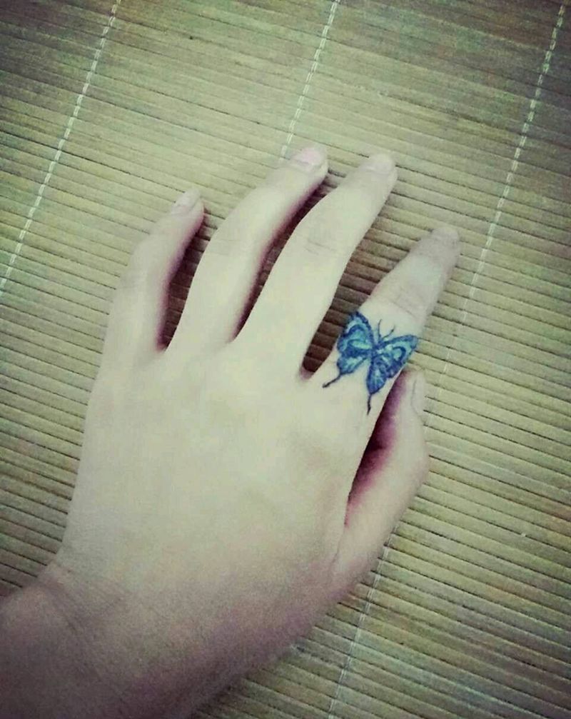 手指清新小图片纹身图片