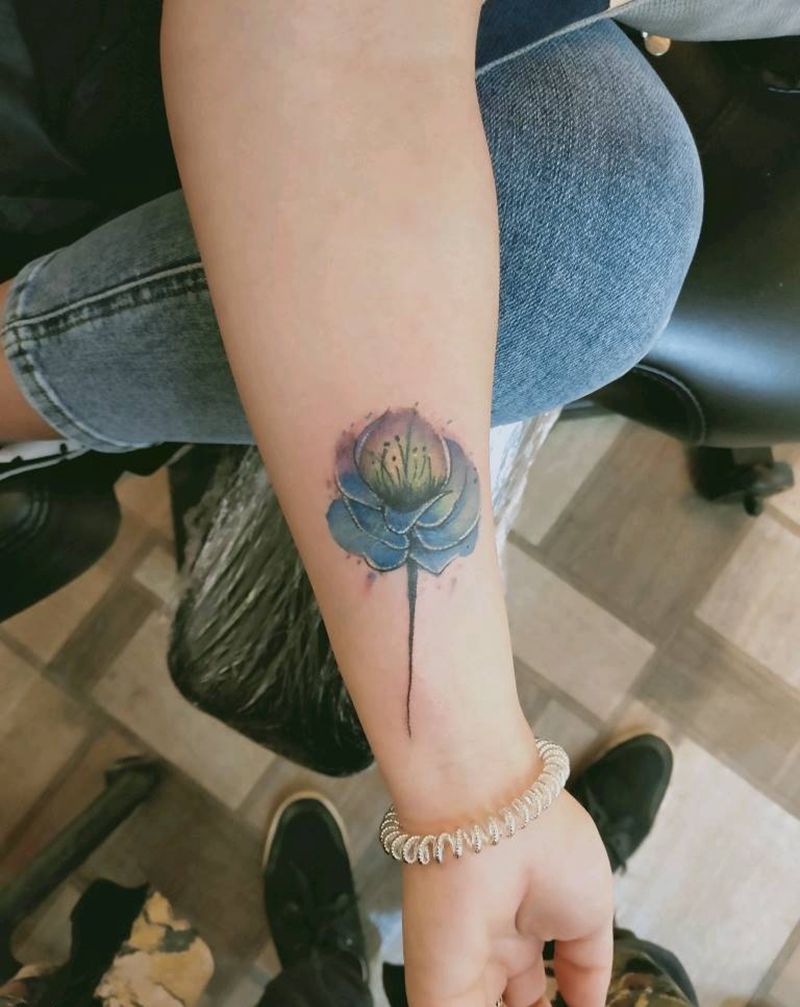 花纹身图片_手部水彩纹身图案