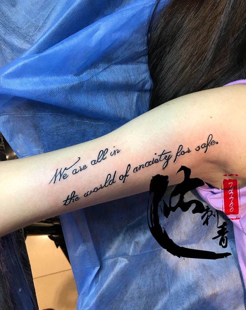 花体英文纹身图片