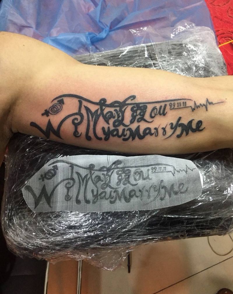 英文字纹身图片