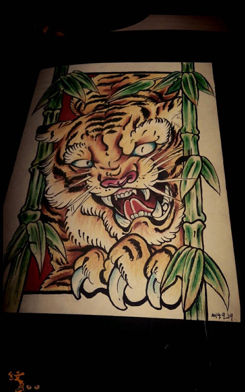 老虎纹身图片