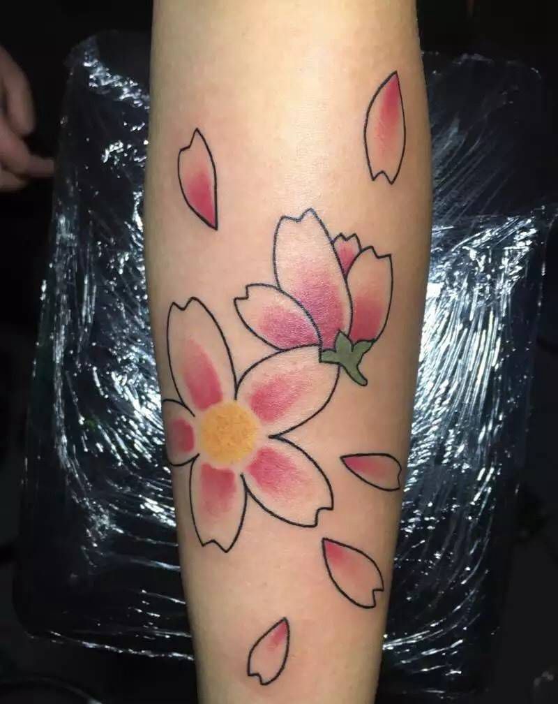 樱花纹身图片