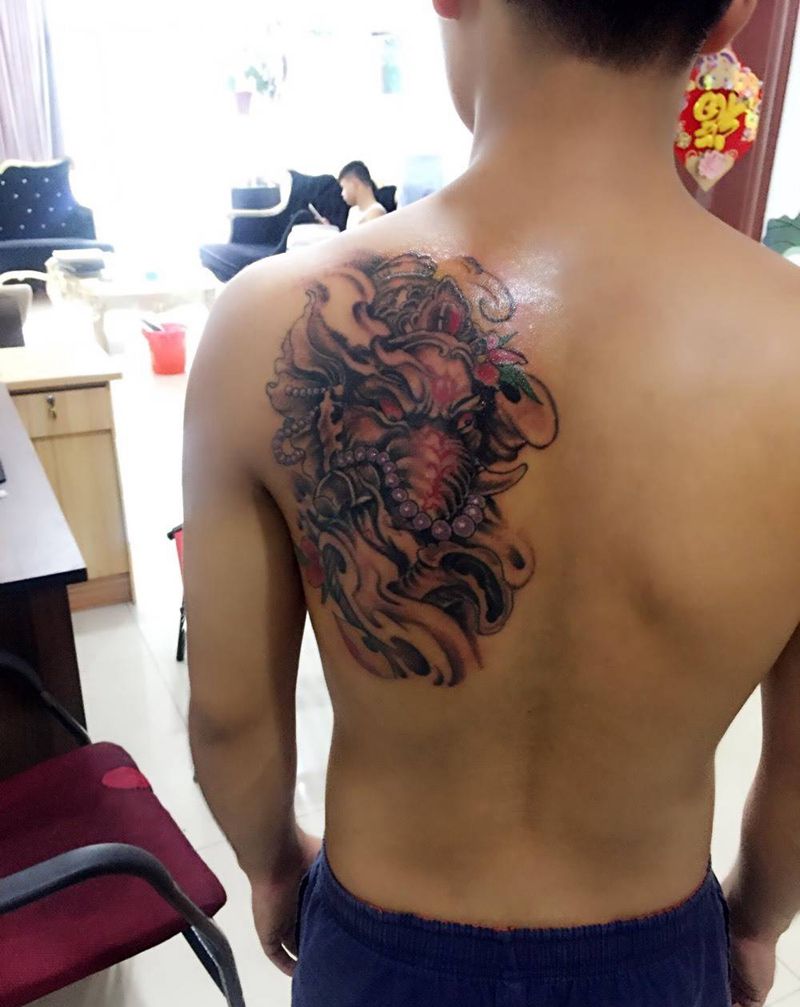 又是象神纹身图片