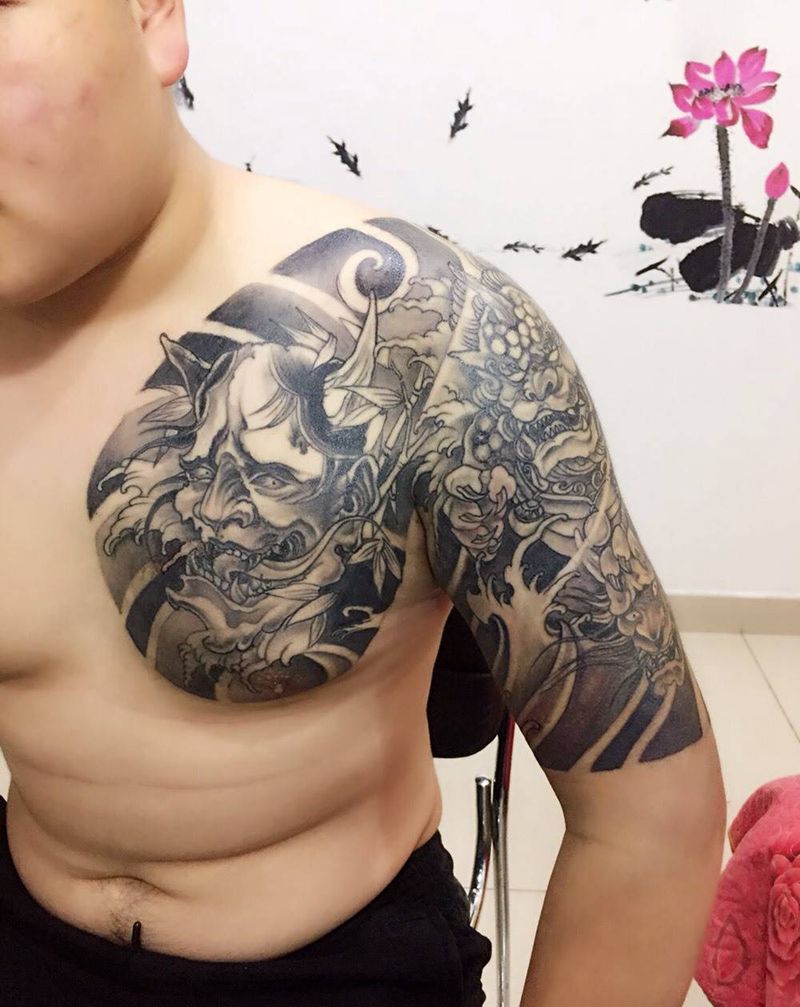 半胛纹身图片