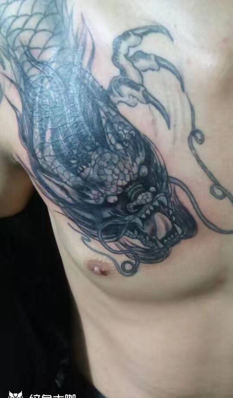 修改龙头纹身图片