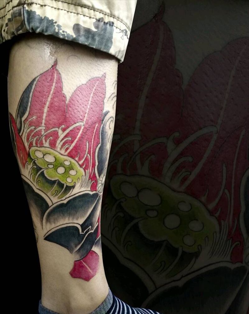 荷花(未完待继)纹身图片