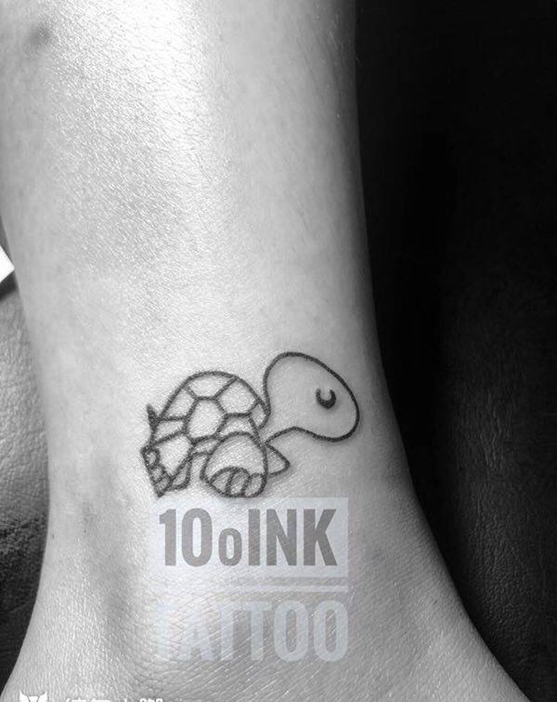 简笔小乌龟纹身图片
