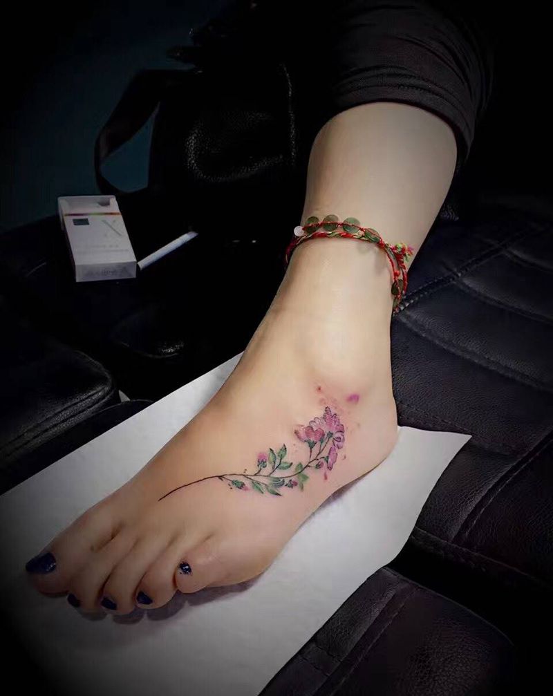 小清新花儿纹身图片