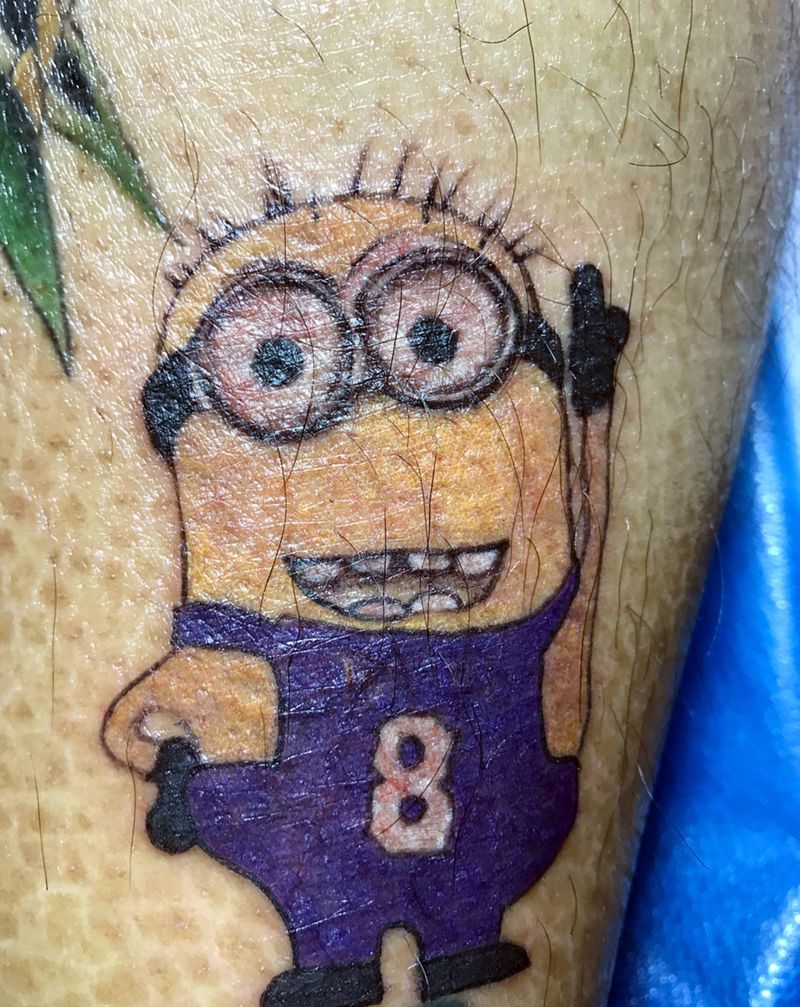 小黄人儿纹身图片