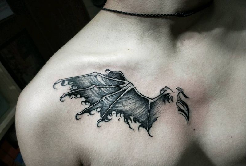 翅膀  情侣纹身图片_成品纹身图案