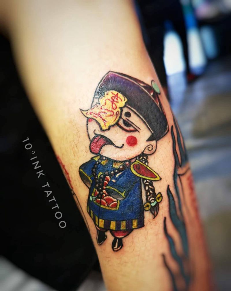 僵尸娃娃纹身图片_手臂Old School纹身图案