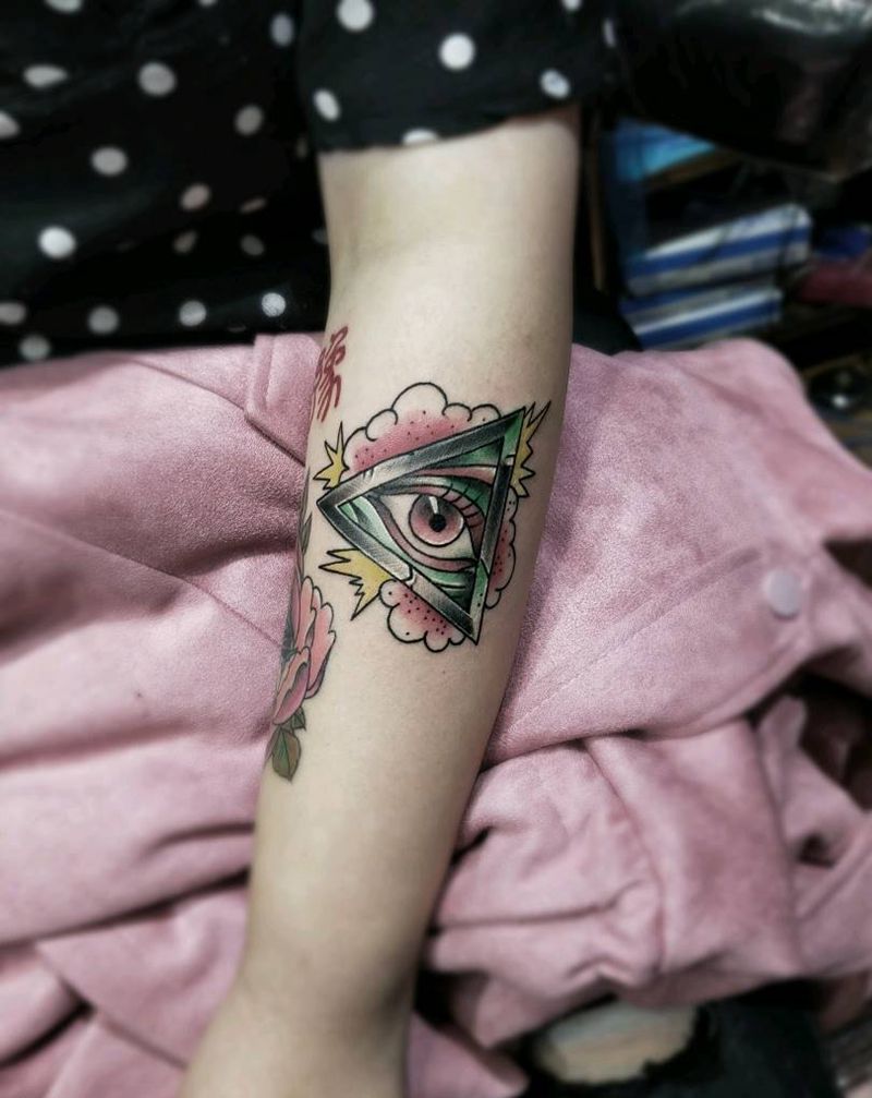 old school上帝之眼纹身图片