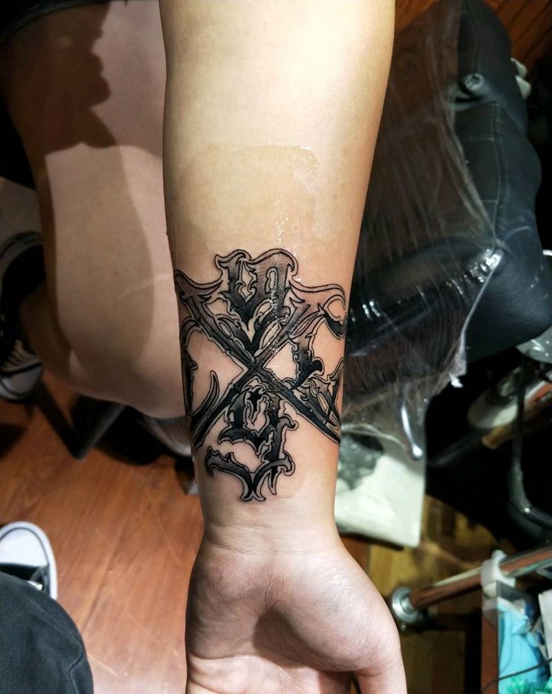 奇卡诺原创   LyyC纹身图片_手臂欧美字符成品手稿纹身图案