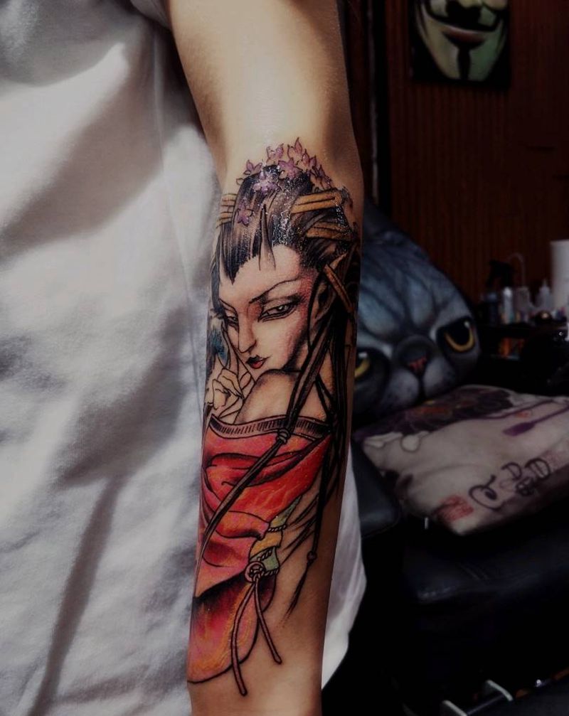 艺姬纹身图片_成品纹身图案