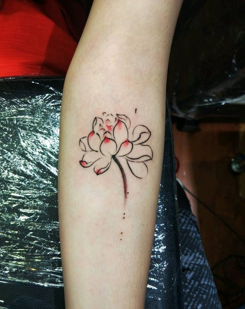 莲纹身图片