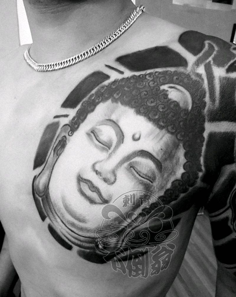 半甲遮盖纹身图片_传统成品纹身图案