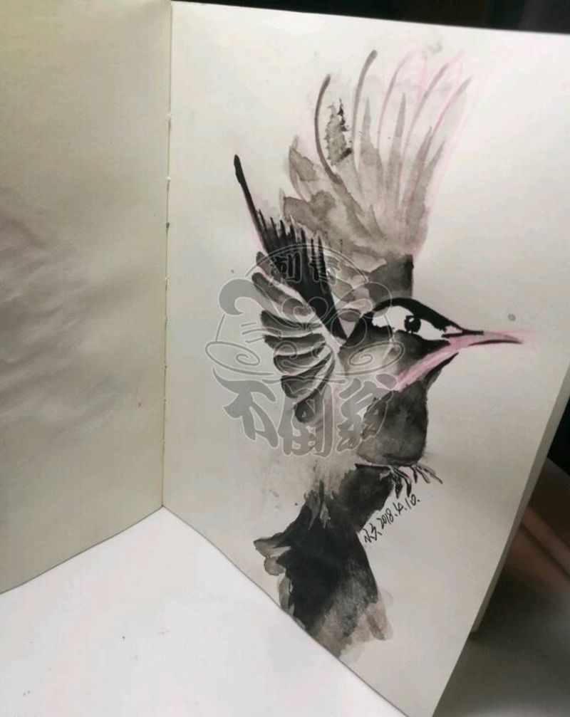 飞鸟纹身图片