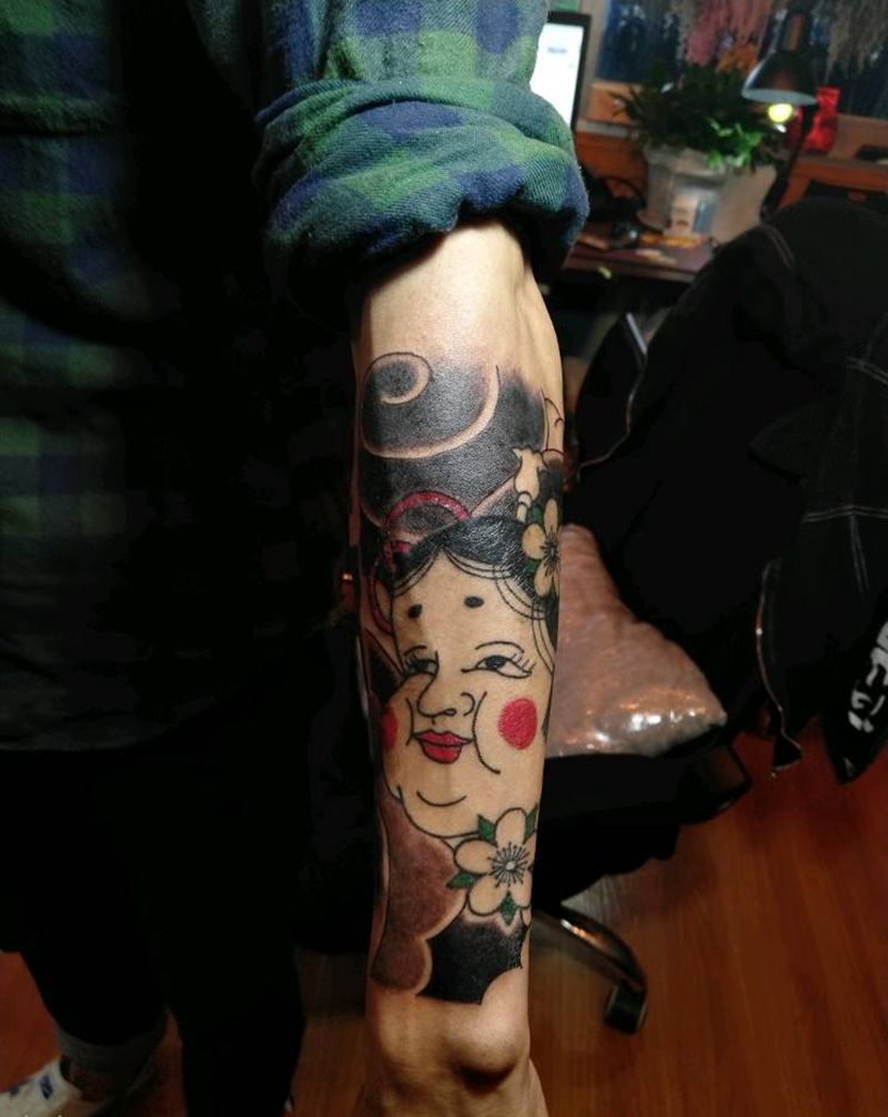 未完成包小臂纹身图片