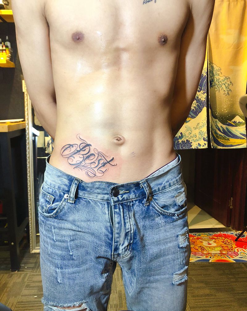 花体字纹身图片