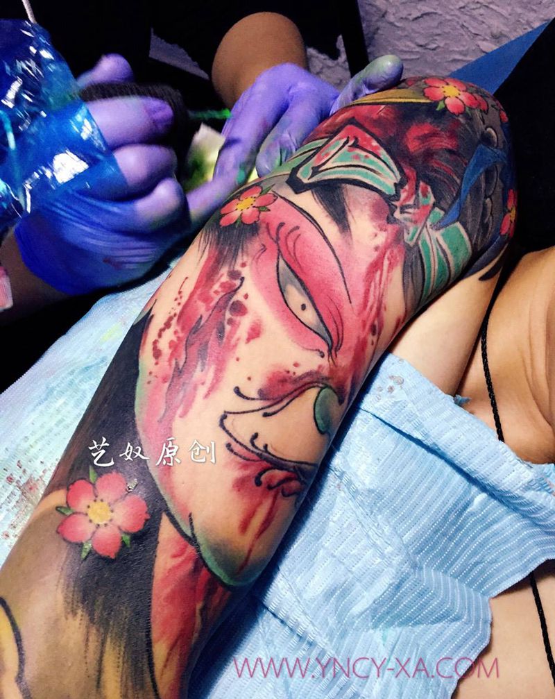 原创花臂细节抢先看纹身图片_人物原创艺奴刺域手臂纹身图案