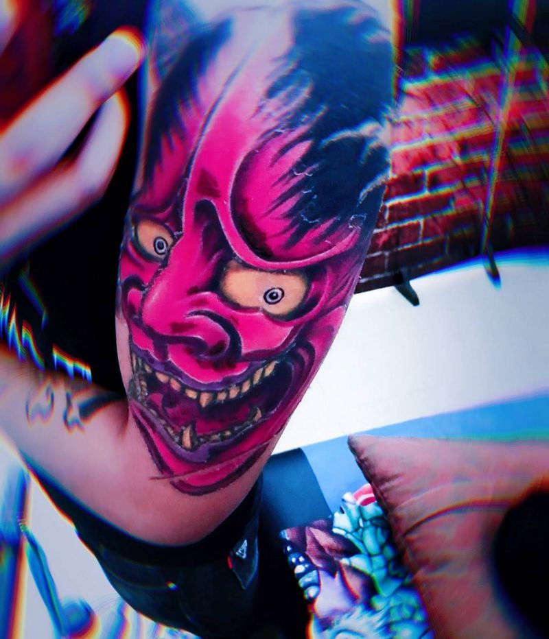 般若暴皮中纹身图片_成品手臂传统人物纹身图案