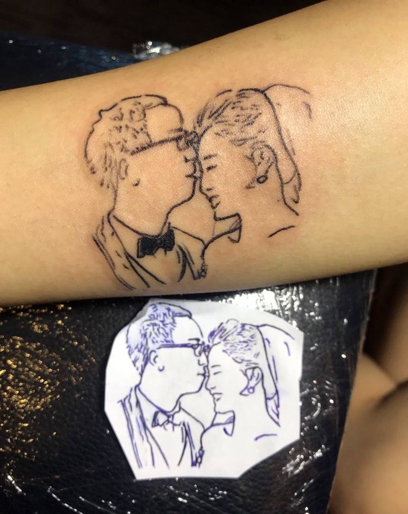 照片剪影纹身图片