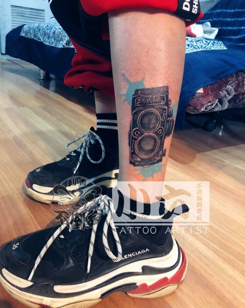 写实相机纹身图片