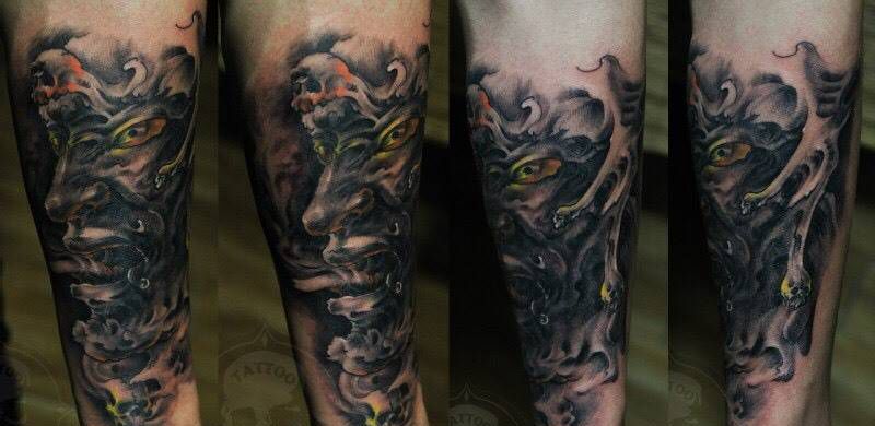 原创异性人物纹身图片_成品手臂欧美人物原创艺奴刺域纹身图案