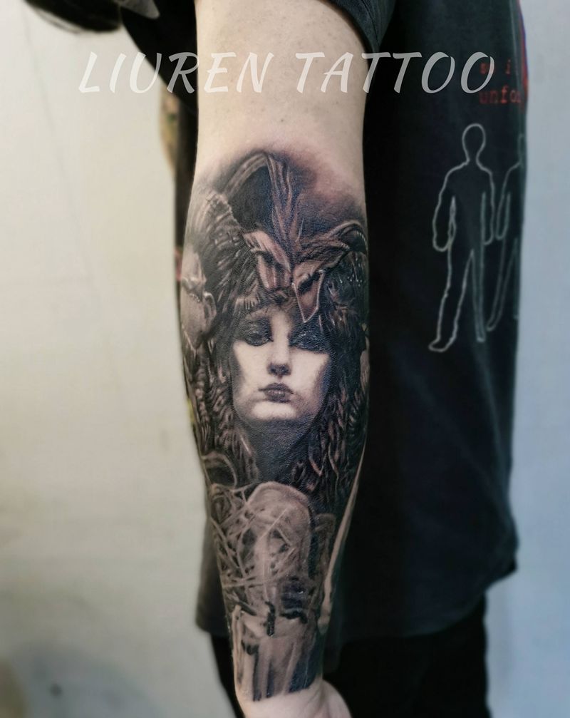 欧美写实人物纹身图片_手臂欧美写实纹身图案