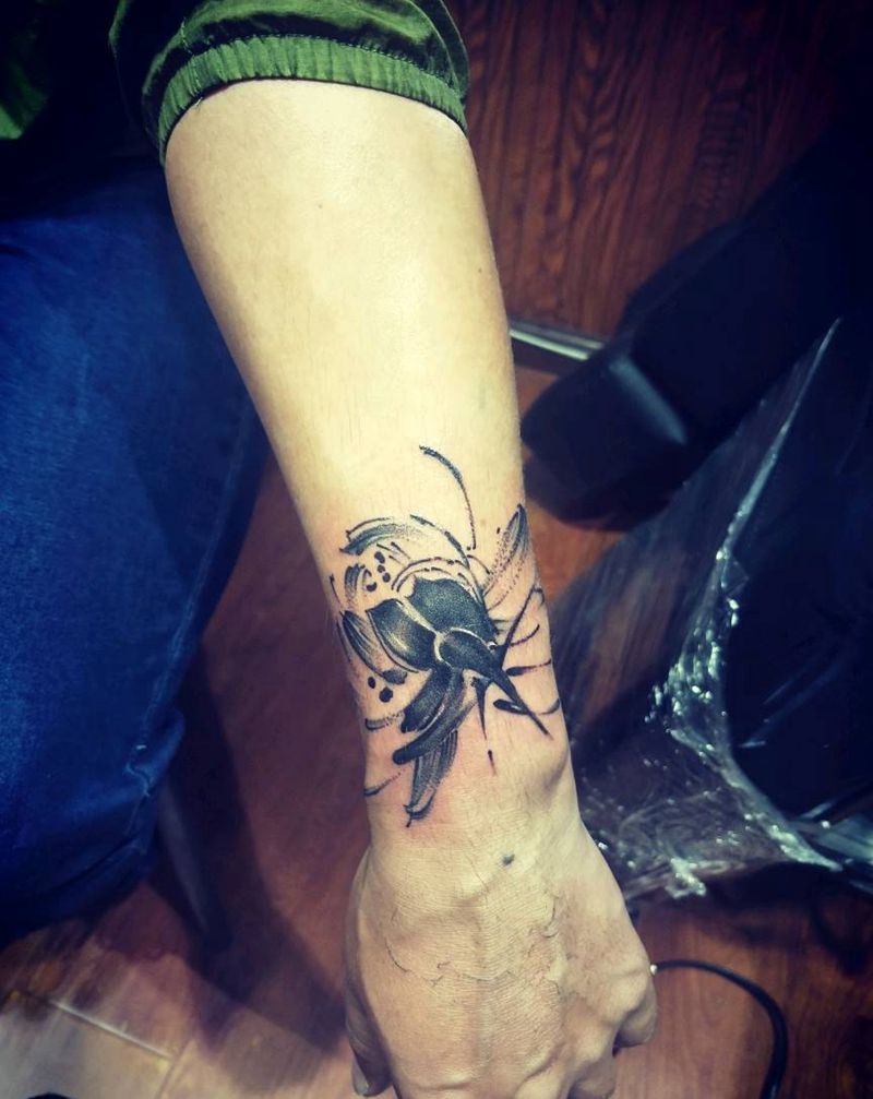 莲纹身图片_手臂传统植物成品纹身图案