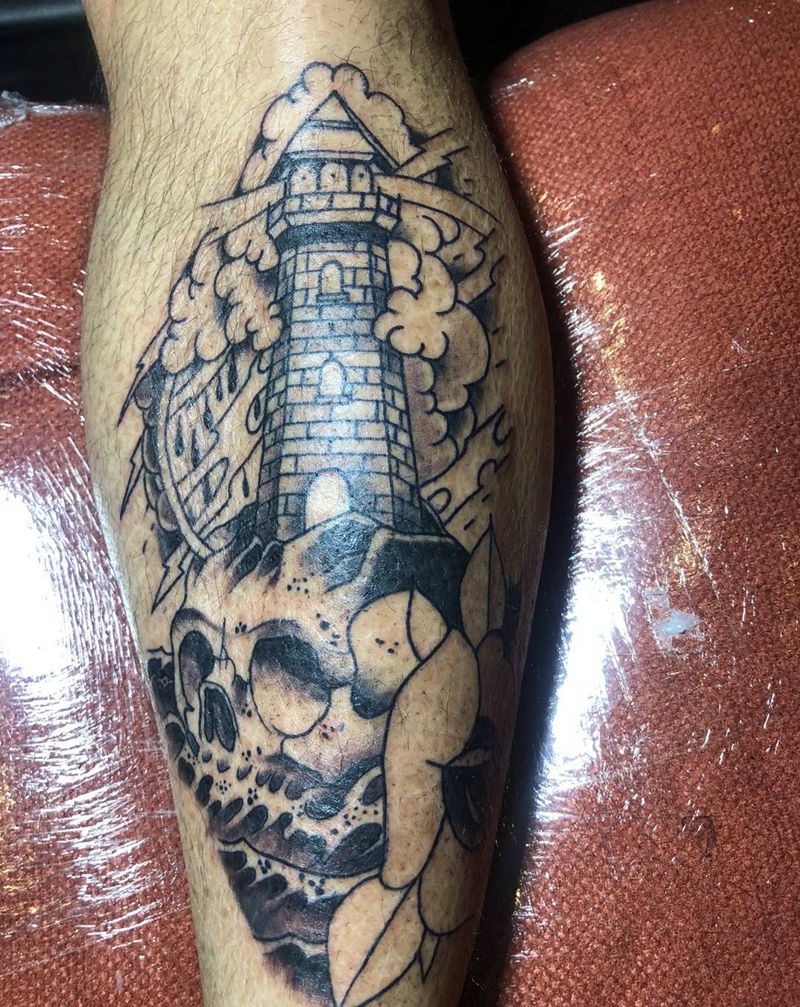 灯塔纹身图片