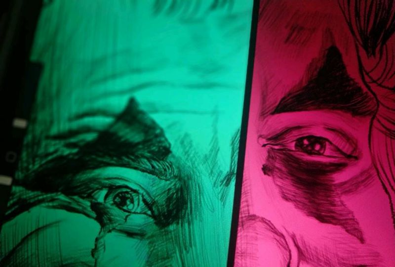 小丑手稿纹身图片_小丑纹身图案