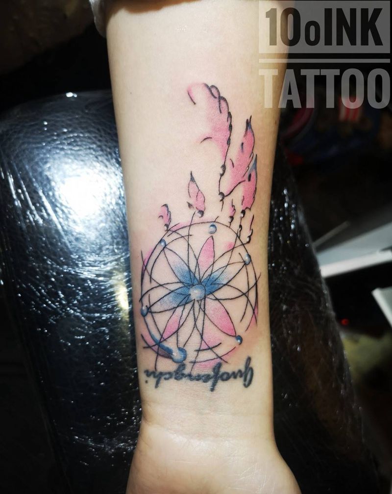 捕梦网纹身图片