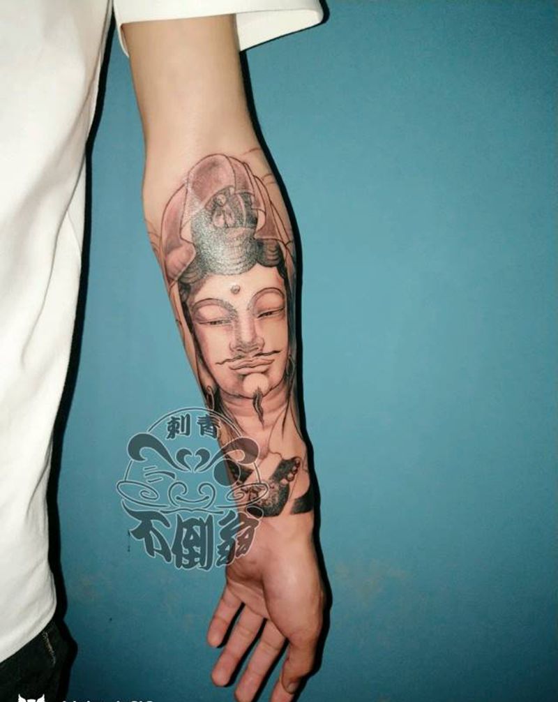 黄财神(引用东东老师手稿)纹身图片