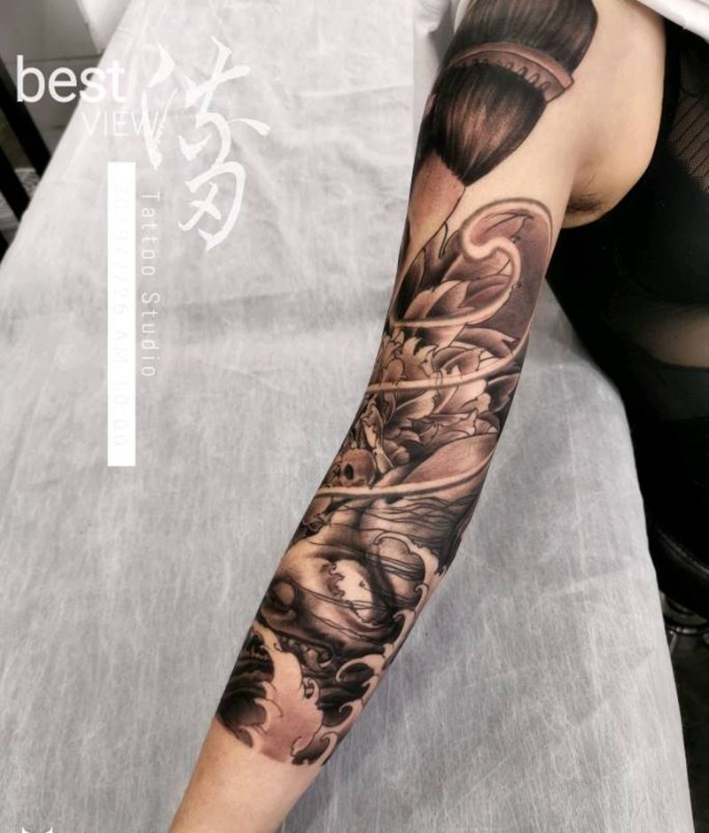 画皮纹身图片_新传统纹身图案