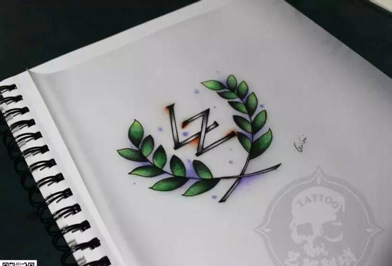 原创字母纹身图片_成品背部清新字母纹身图案