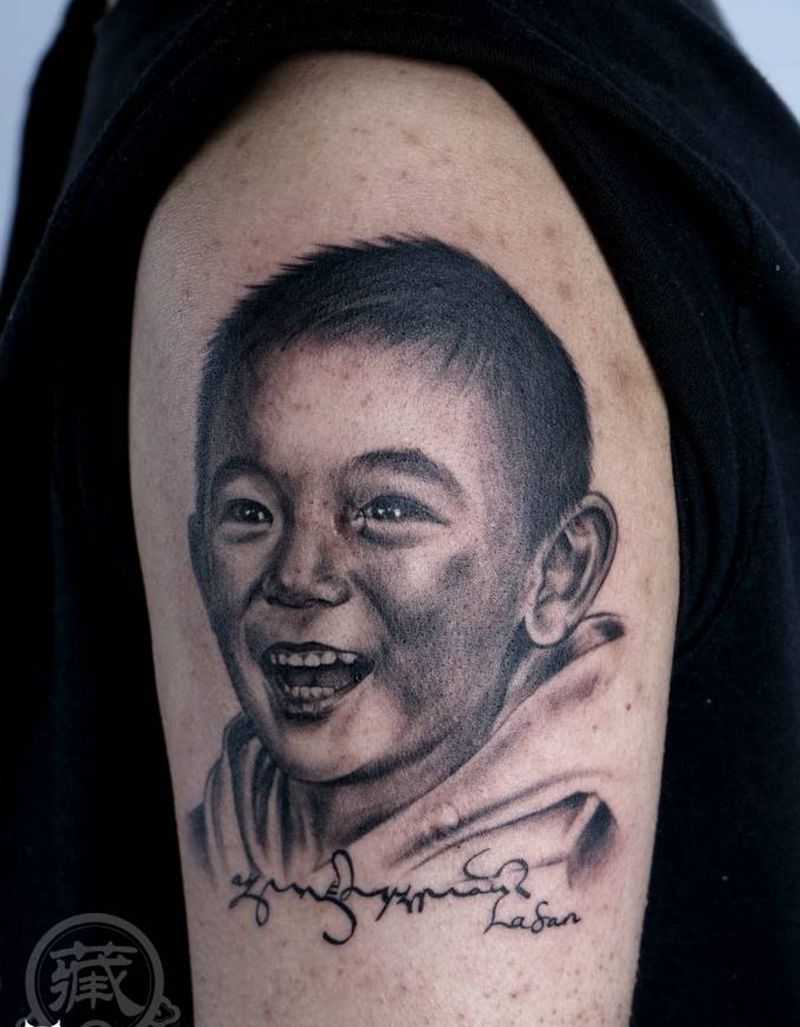 肖像纹身图片_欧美写实纹身图案