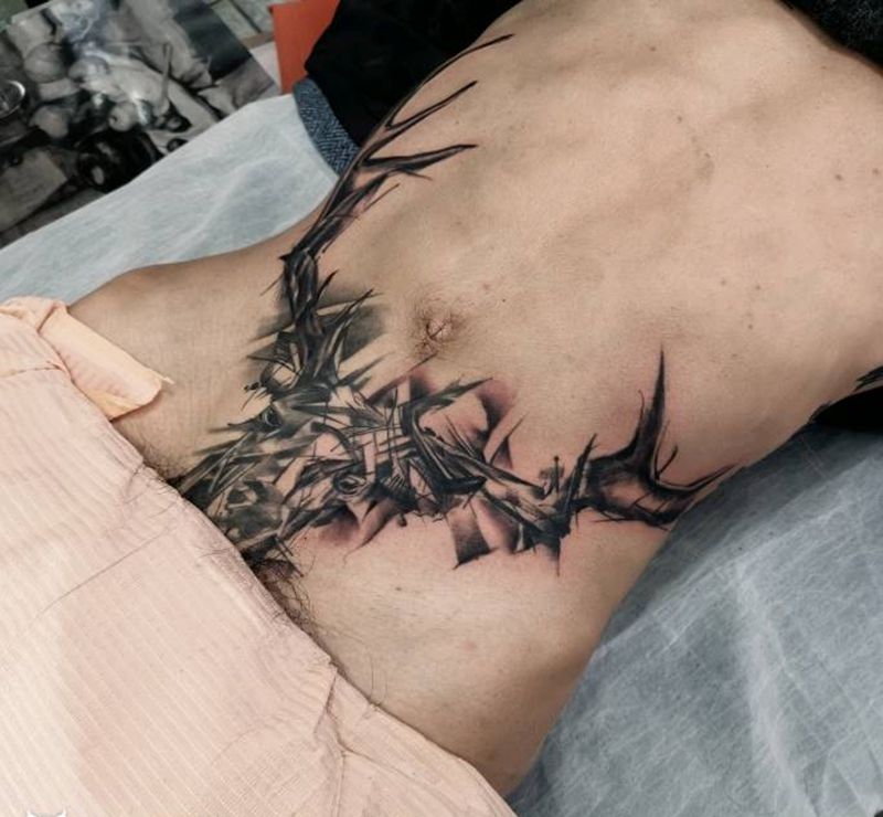 近期小图一堆堆纹身图片_手臂几何点刺纹身图案