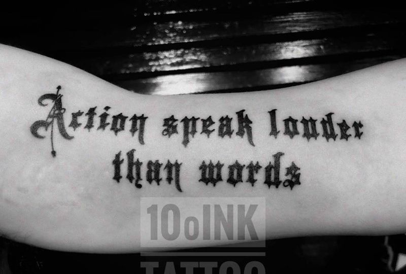 哥特字体纹身图片