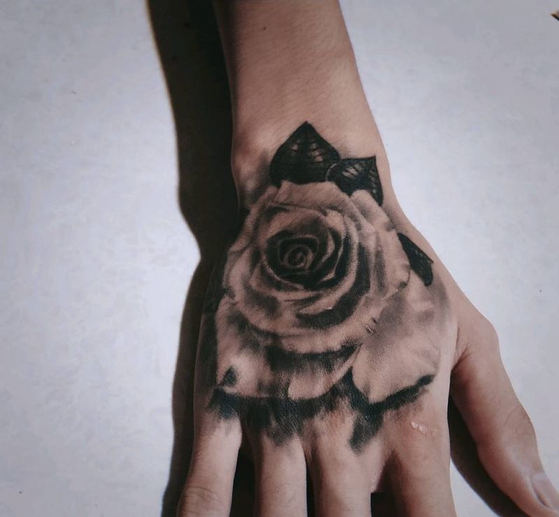 玫瑰纹身图片