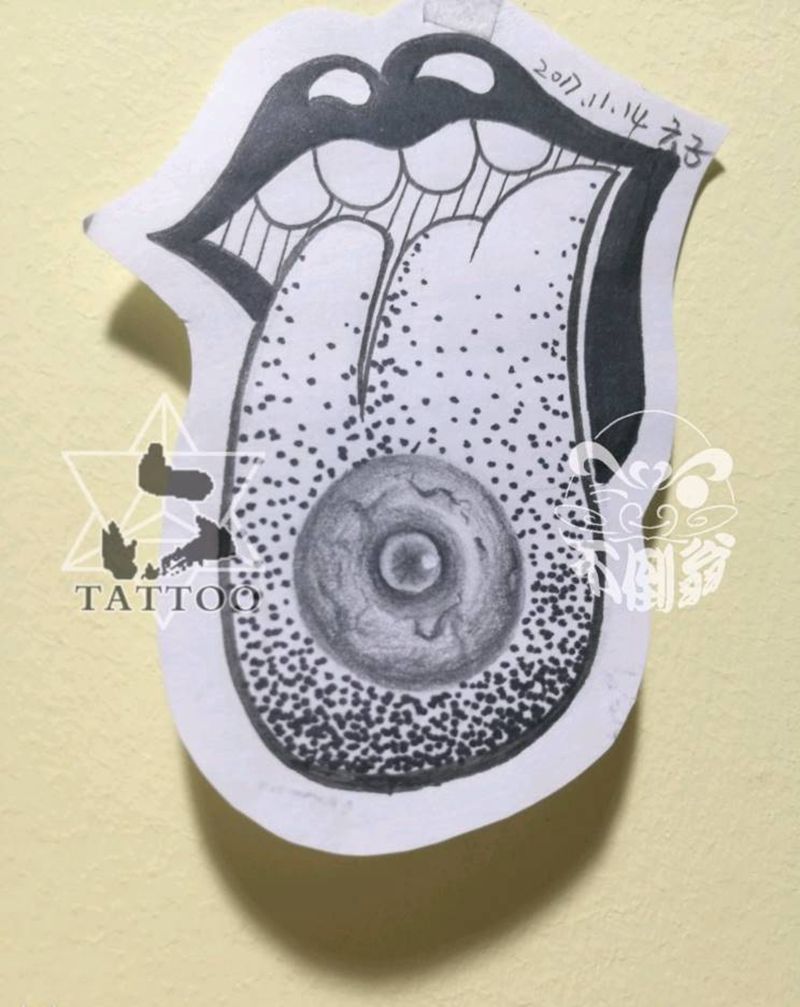 一颗猫薄荷纹身图片_欧美清新原创大理六刺青不倒翁北京手稿纹身图案