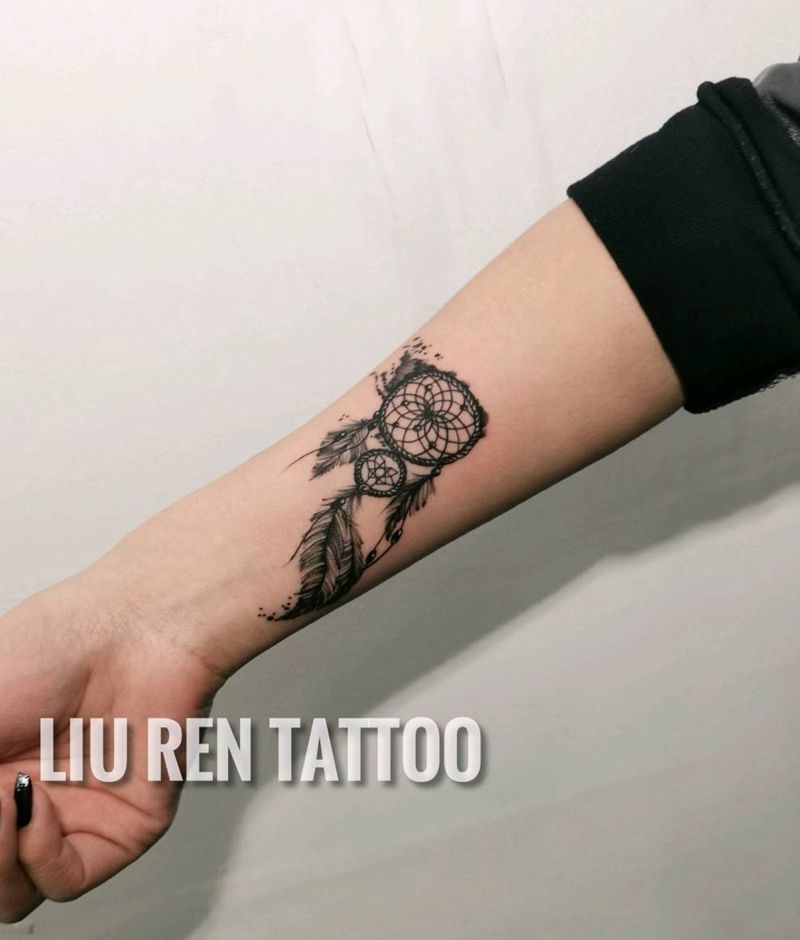 近期作品纹身图片_手臂背部几何点刺纹身图案