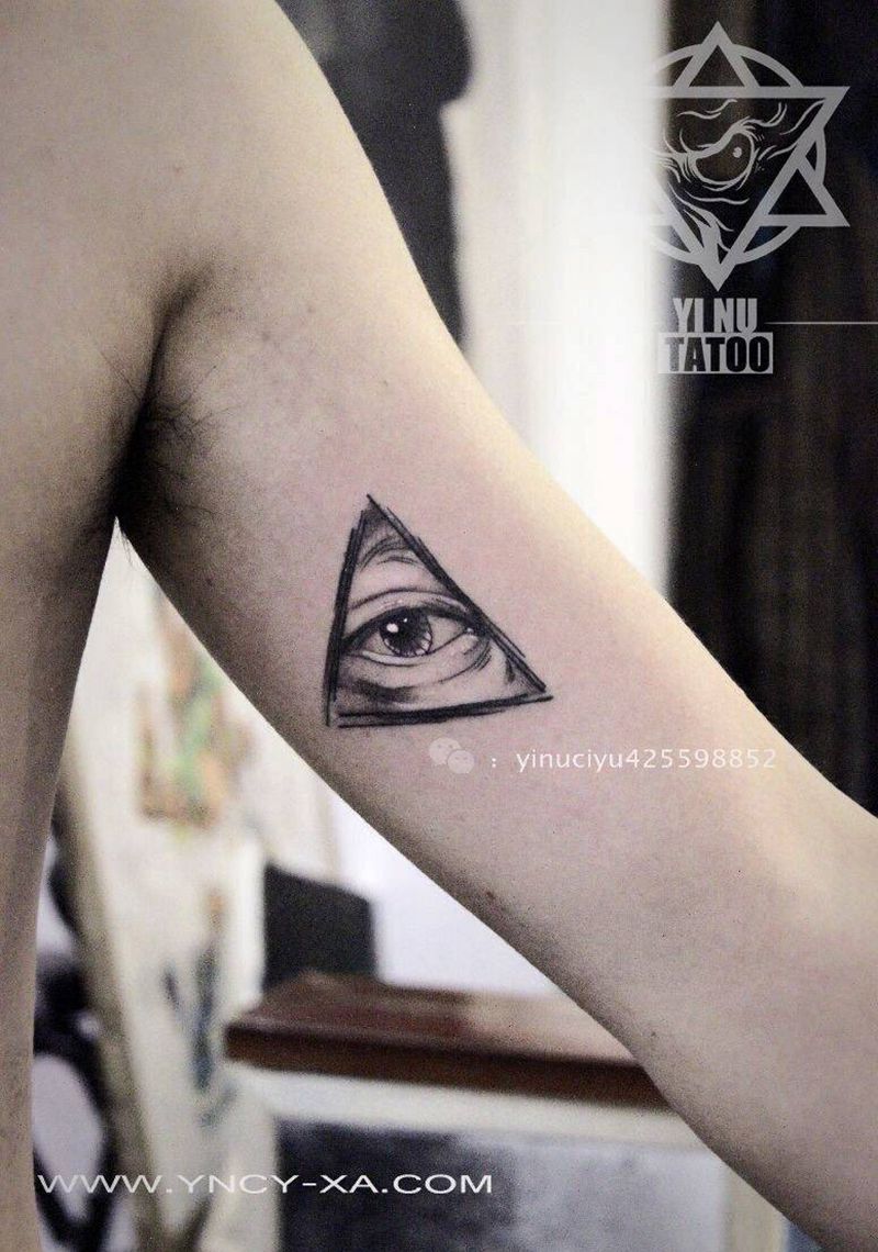 全视眼纹身图片_成品手臂原创艺奴刺域纹身图案