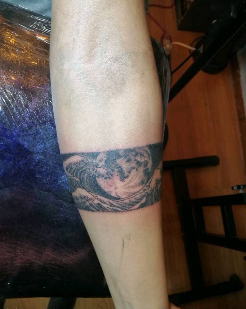 臂环纹身图片_欧美清新成品纹身图案