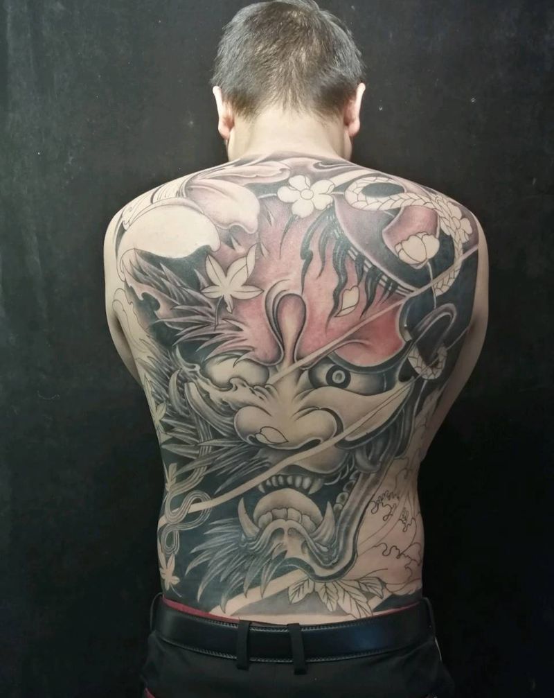 般若纹身图片_背部纹身图案