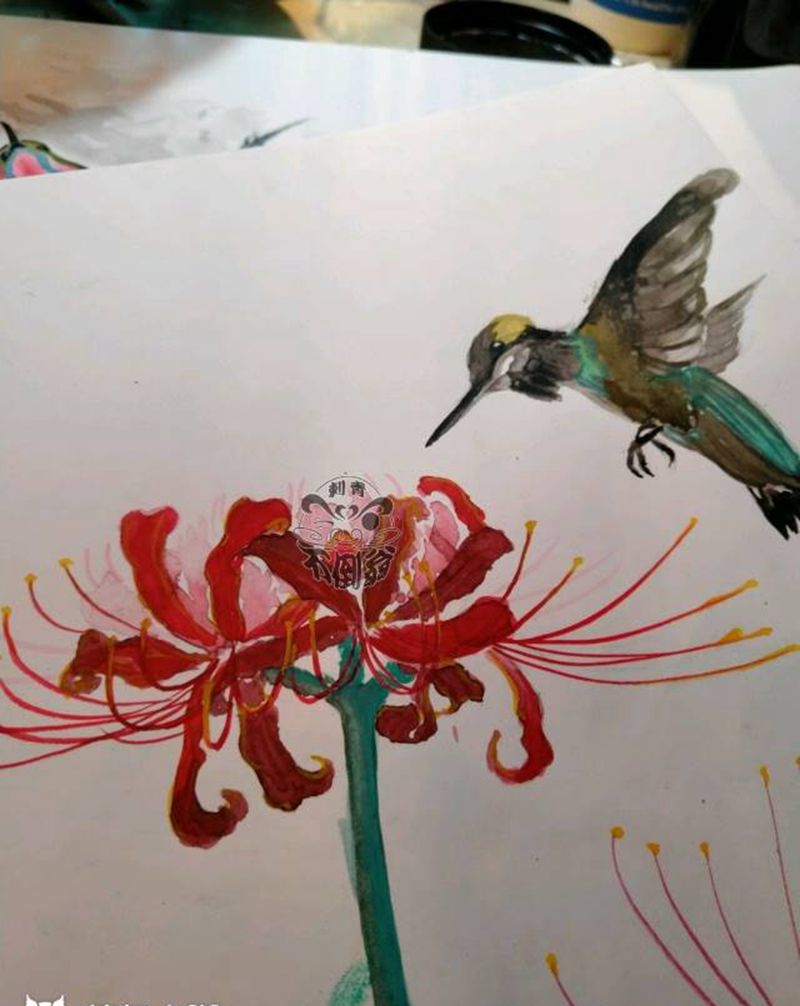 彼岸花纹身图片