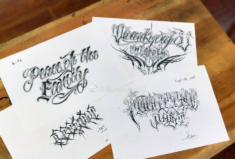 原创奇卡诺纹身图片_手稿纹身图案