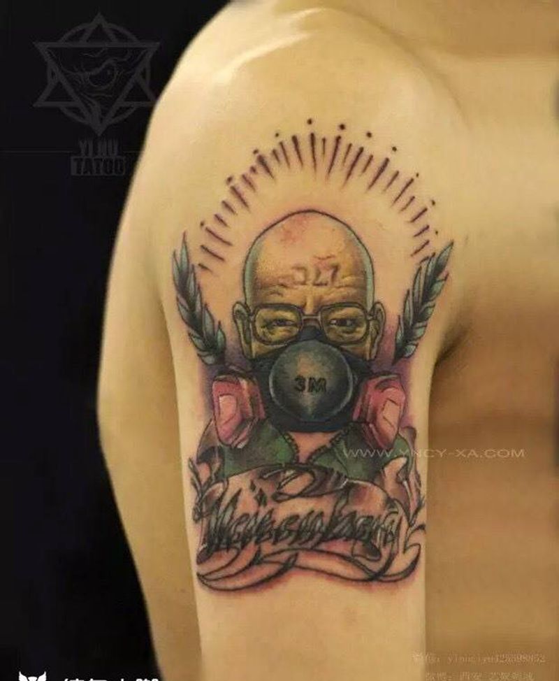 海森堡纹身图片_成品人物欧美手臂纹身图案