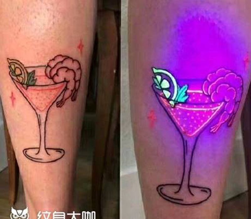 荧光纹身纹身图片_小清新纹身图案