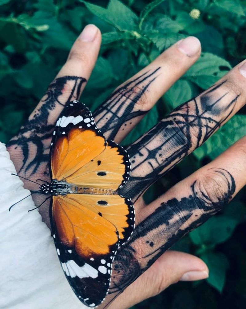 买家秀纹身图片_花体字纹身图案